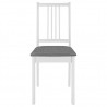 Sillas de comedor con cojines 4 unidades madera maciza blanca 3