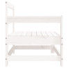 Sofás de canto para jardim 2 pcs madeira de pinho maciça branco 5