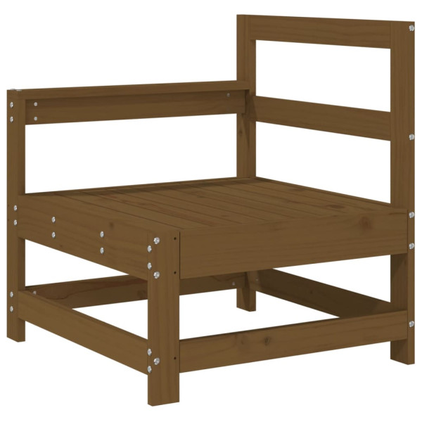 3 pcs conjunto lounge jardim madeira pinho maciça castanho-mel M 4