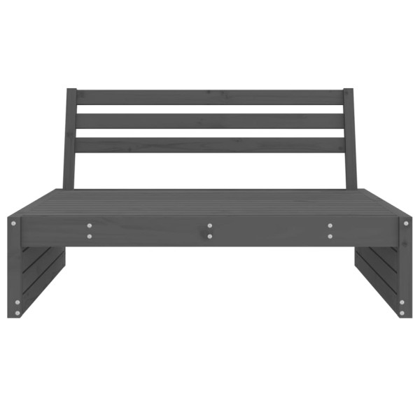 Sofá de centro para jardim 120x80 cm pinho maciço cinzento M 3