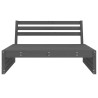 Sofá de centro para jardim 120x80 cm pinho maciço cinzento 3