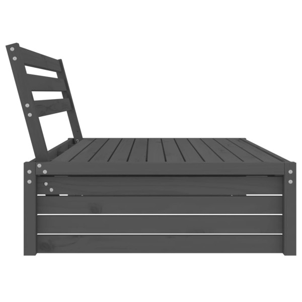 Sofá de centro para jardim 120x80 cm pinho maciço cinzento M 4