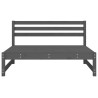 Sofá de centro para jardim 120x80 cm pinho maciço cinzento 3