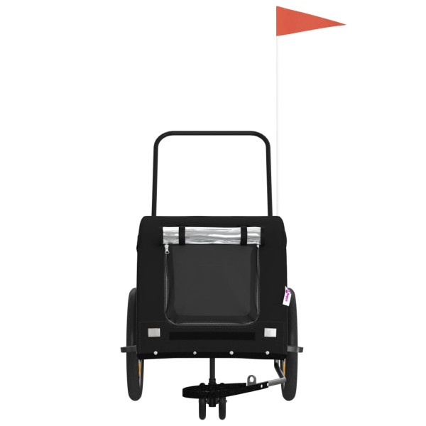 Reboque bicicleta p/ animais tecido oxford/ferro preto M 3