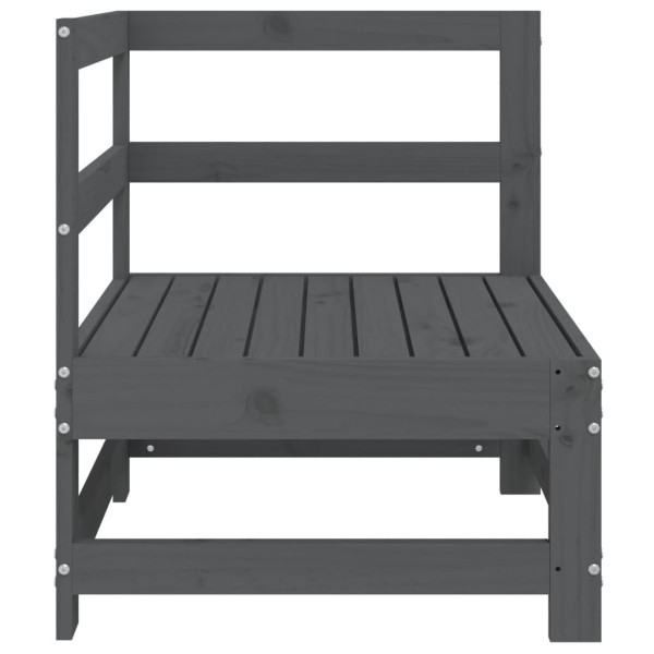 Sofá de canto para jardim madeira de pinho maciça cinzento M 3