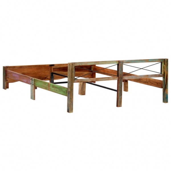 Estructura de cama de madera maciza reciclada 180x200 cm M 4