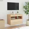 Mueble de TV de pared con luces LED roble Sonoma 60x30x40 cm 5