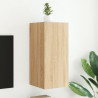 Mueble de TV de pared con luces LED roble Sonoma 30.5x35x70 cm 1