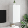 Mueble de TV de pared con luces LED blanco 40.5x35x80 cm 4
