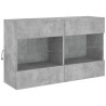 Mueble TV de pared con luces LED gris hormigón 98.5x30x60.5 cm 3