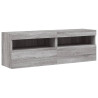 Muebles TV de pared con luces LED 2 uds gris Sonoma 60x30x40 cm 3