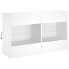 Mueble de TV de pared con luces LED blanco 98.5x30x60.5 cm 3