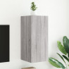 Mueble de TV de pared con luces LED gris Sonoma 30.5x35x70 cm 1