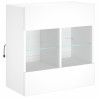Mueble de TV de pared con luces LED blanco 58.5x30x60.5 cm 3
