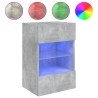 Mueble de TV de pared con luces LED gris hormigón 40x30x60.5 cm 2