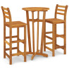 Conjunto de bar para jardim 3 pcs madeira de acácia maciça 2