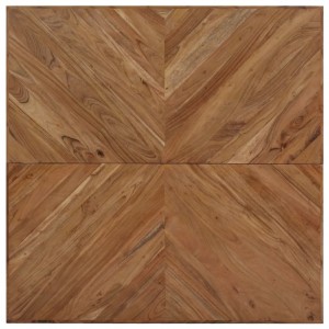 Mesa de centro madera maciza de acacia 110x110x36 cm H