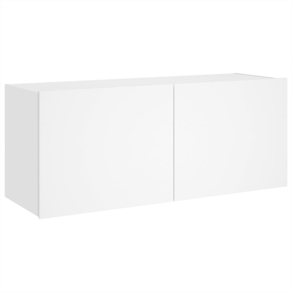 Móvel de parede para TV com luzes LED 100x35x41 cm branco M 3