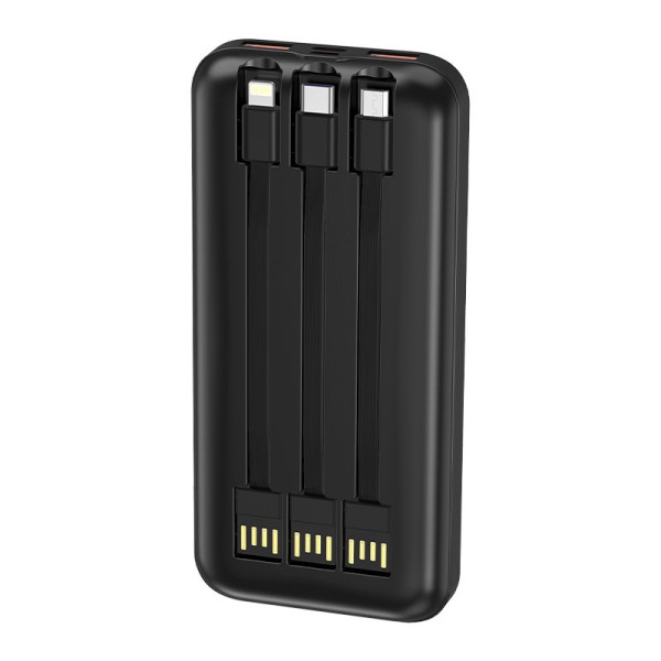 Batería Externa Universal Power Bank 10.000 mAh Carga Rápida 22.5W (3 cables) Negro M 4