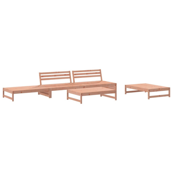5 pcs conjunto lounge de jardim madeira de douglas maciça M 2