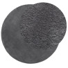 Alfombra de pelo corto suave y lavable gris antracita Ø 160 cm 3
