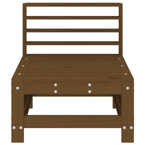 Sofás de centro para jardim 2 pcs pinho maciço castanho-mel M 4