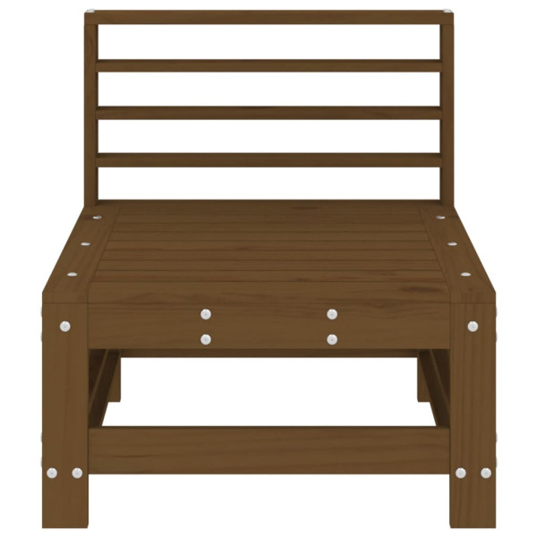 Sofá central de madera maciza de pino marrón miel M 3