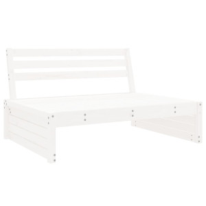 Sofá de centro para jardim 120x80 cm pinho maciço branco H