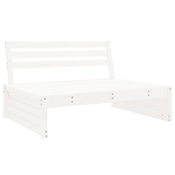 Sofá de centro para jardim 120x80 cm pinho maciço branco M 2