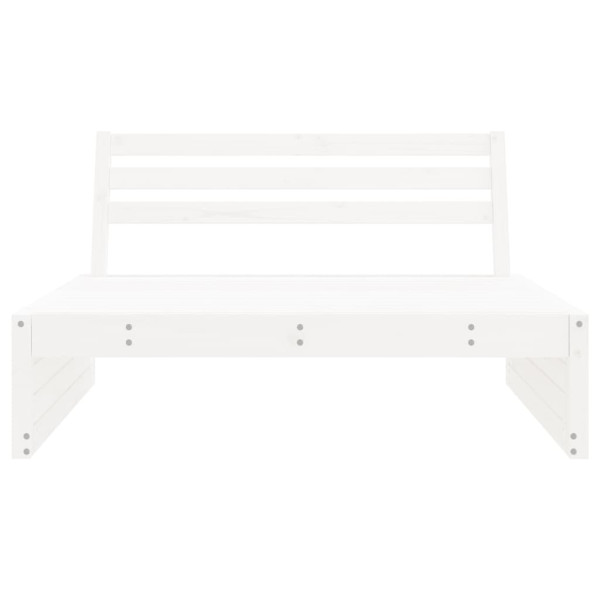 Sofá de centro para jardim 120x80 cm pinho maciço branco M 3