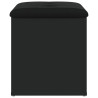 Banco de arrumação 42x42x45 cm derivados de madeira preto 5