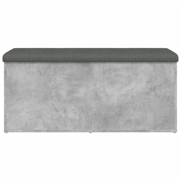 Banco almacenaje madera ingeniería gris hormigón 102x42x45 cm M 5