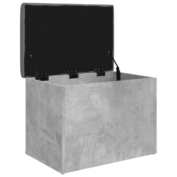 Banco con almacenaje madera ingeniería gris hormigón 62x42x45cm M 4