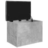 Banco con almacenaje madera ingeniería gris hormigón 62x42x45cm 4