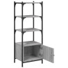 Librería 3 estantes madera ingeniería gris Sonoma 41x30x109.5cm 5
