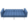 Sofá cama de tecido azul 5