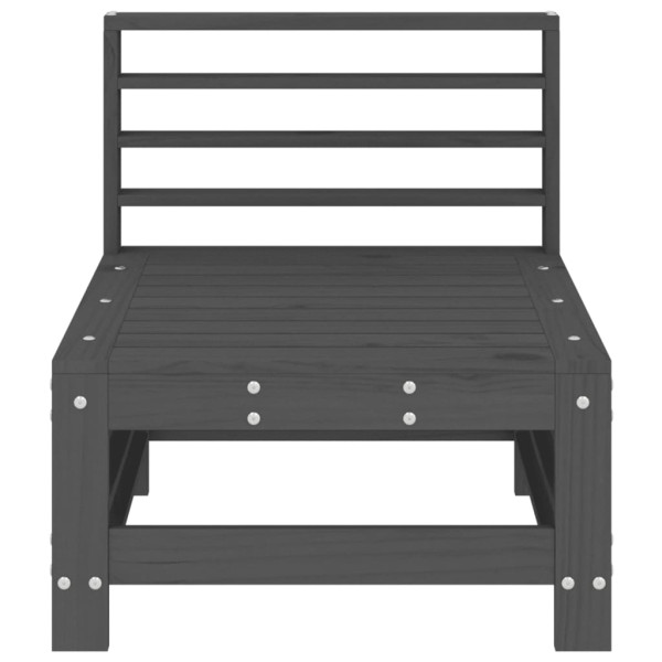 Sofá central de jardín madera maciza de pino gris M 3