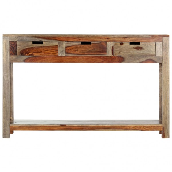 Mesa consola c/ 3 gavetas 120x30x75 cm madeira acácia maciça M 3