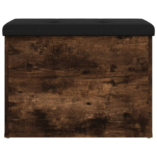 Banco con almacenaje madera ingeniería roble ahumado 62x42x45cm M 5