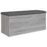 Banco con almacenaje madera ingeniería gris Sonoma 102x42x45 cm 2