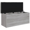 Banco con almacenaje madera ingeniería gris Sonoma 102x42x45 cm 4