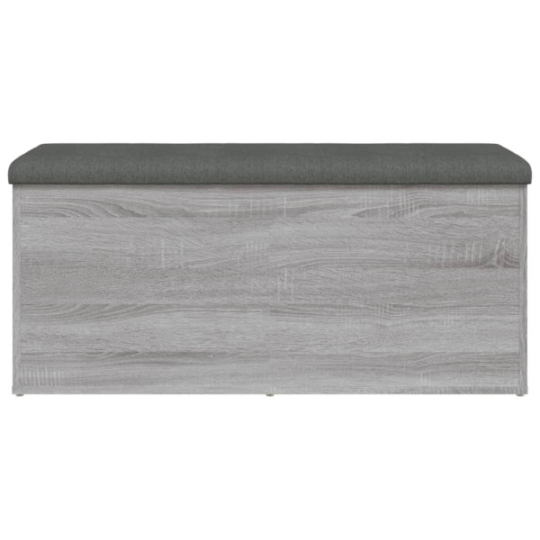 Banco con almacenaje madera ingeniería gris Sonoma 102x42x45 cm M 5