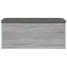 Banco con almacenaje madera ingeniería gris Sonoma 102x42x45 cm 5
