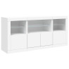 Aparador com luzes LED 142.5x37x67 cm branco 5