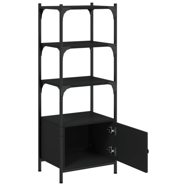 Librería de 3 estantes madera ingeniería negro 41x30x109.5 cm M 5