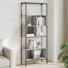 Librería 5 estantes madera ingeniería gris Sonoma 76x33x188.5cm 1