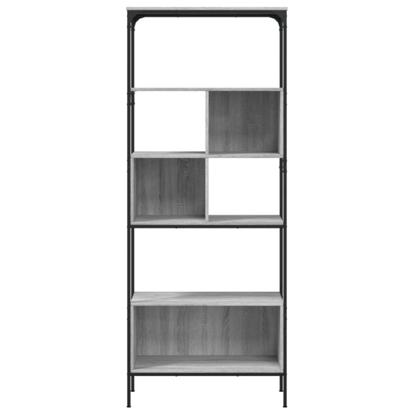 Librería 5 estantes madera ingeniería gris Sonoma 76x33x188.5cm M 5