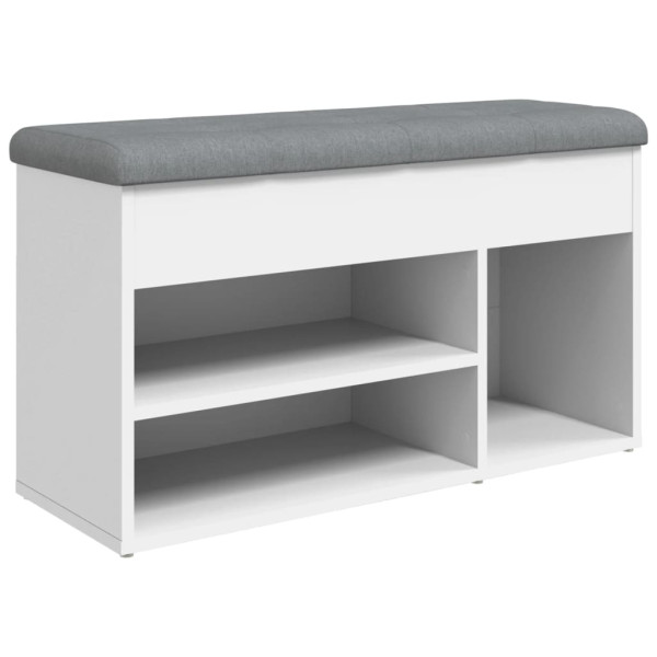 Banco sapateira 82x32x45.5 cm derivados de madeira branco M 2