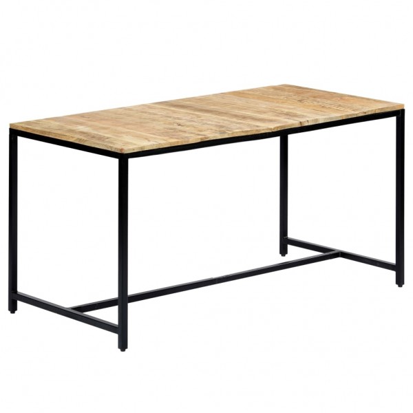 Mesa de comedor madera maciza de mango en bruto 140x70x75 cm D