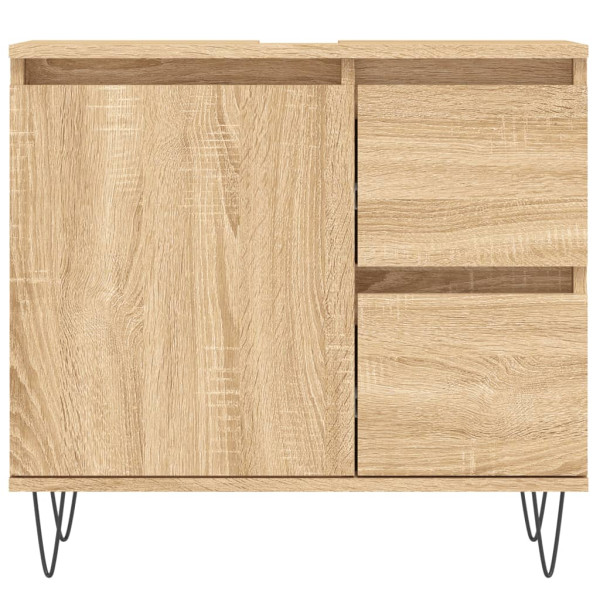 Armario de baño madera contrachapada roble Sonoma 65x33x60 cm M 5